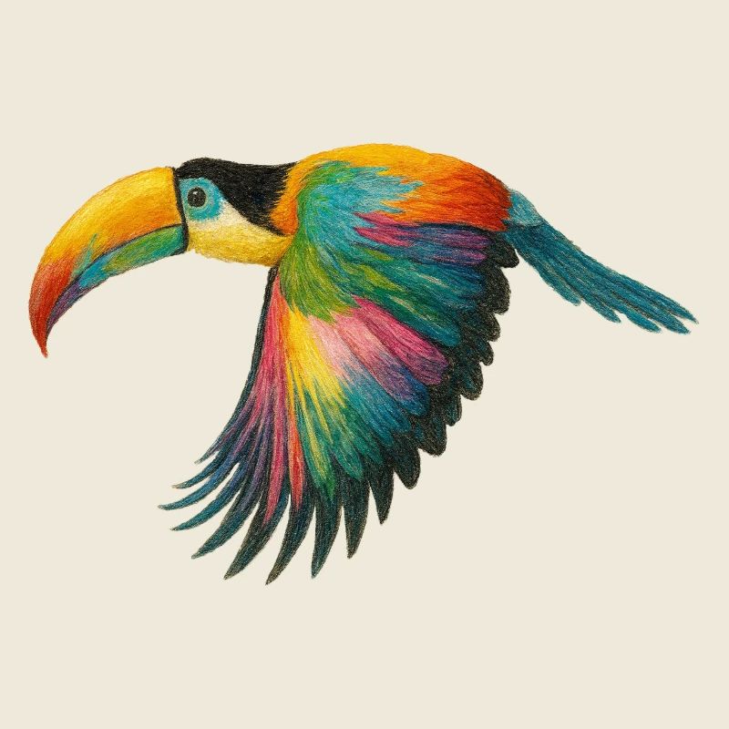 Rainbow Parrot Pattern