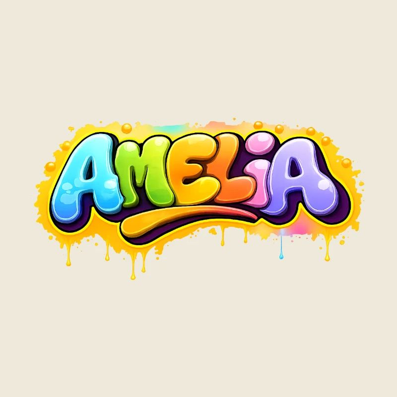 Graffiti Amelia Name Geschenk Ideal Druckbare Su