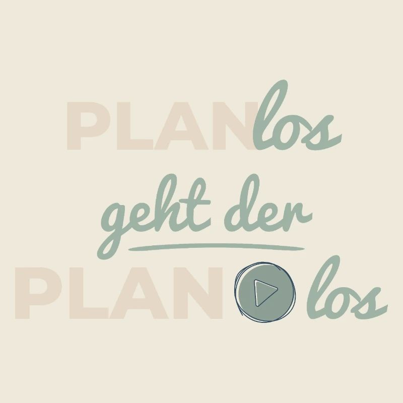 Planlos geht der Plan los  Beige Scandi Typografie