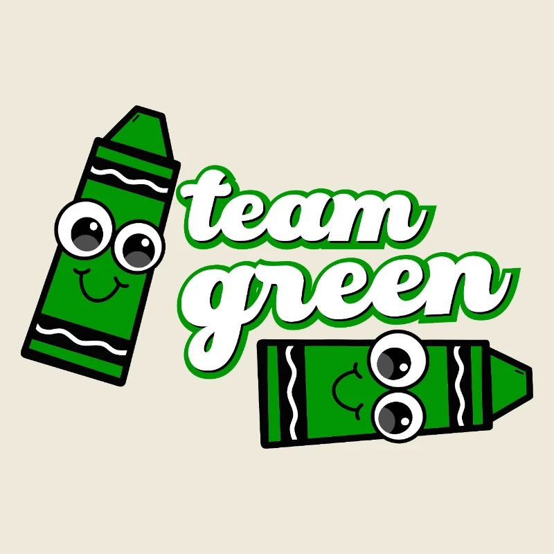 Smiling Crayon Green Team