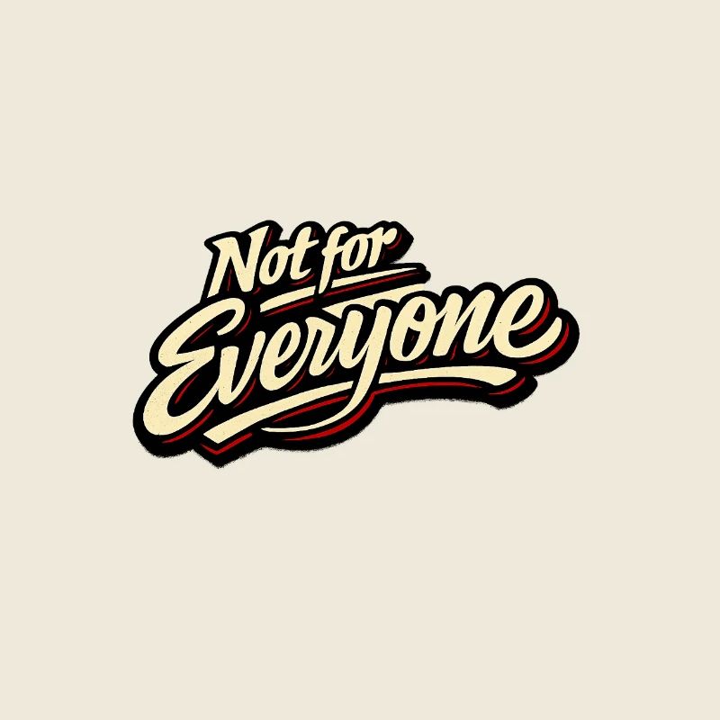 Pas pour tout le monde : T-shirt rétro script