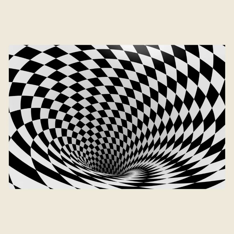 Hypnotic black and white vortex