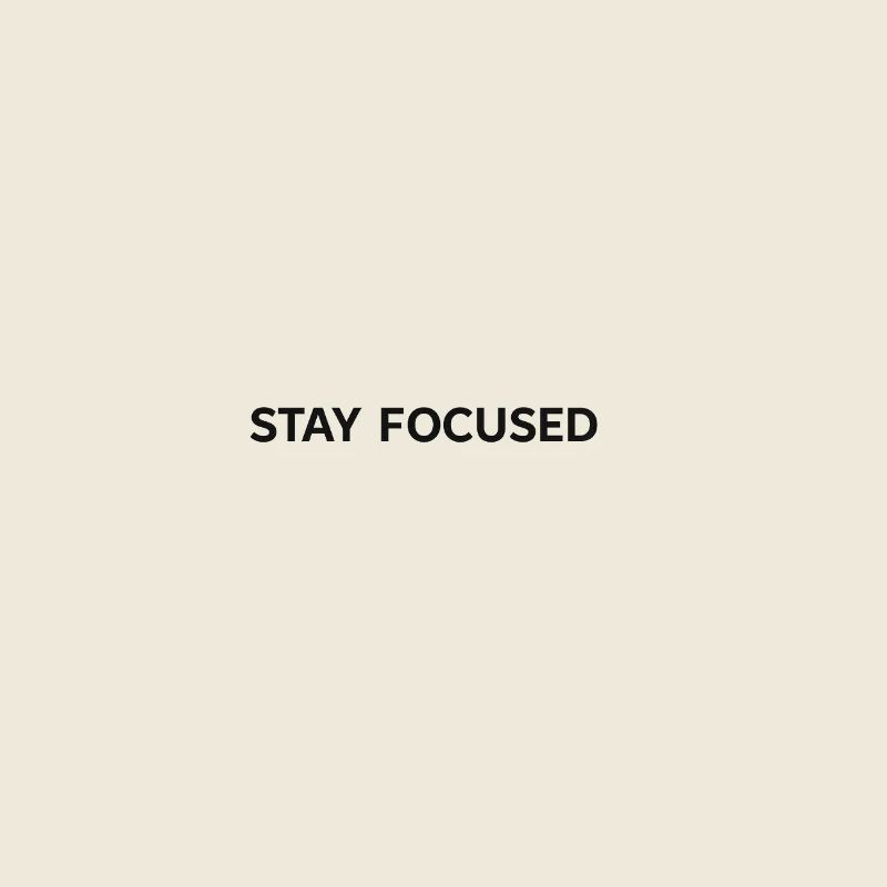 Stay Focused Typography Tee