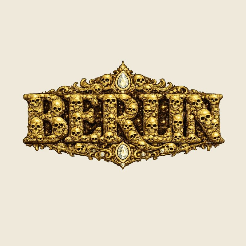 Barocker BERLIN mit Totenschädel