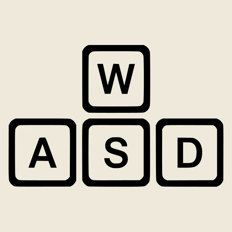 WASD Keys PC Gaming Nerd Vector