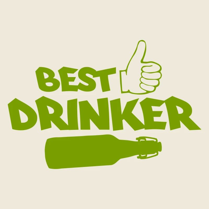 Best Drinker Logo with Bottle
