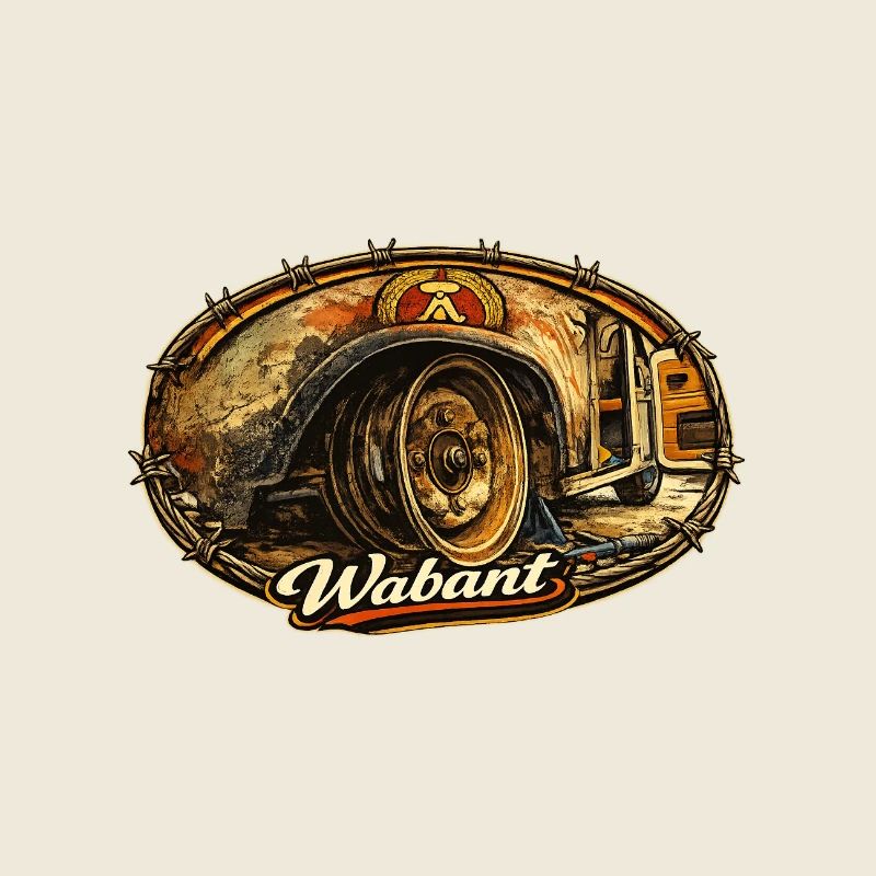 Wabant Rostiges Oldtimer-Radwagen