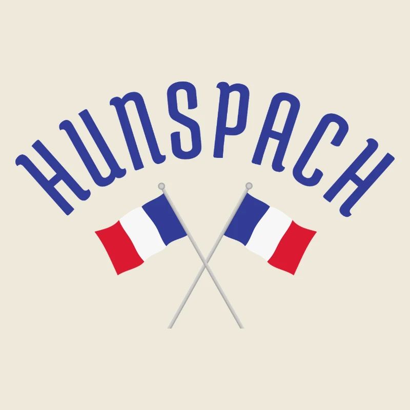 Arched HUNSPACH with Crossed French Flags