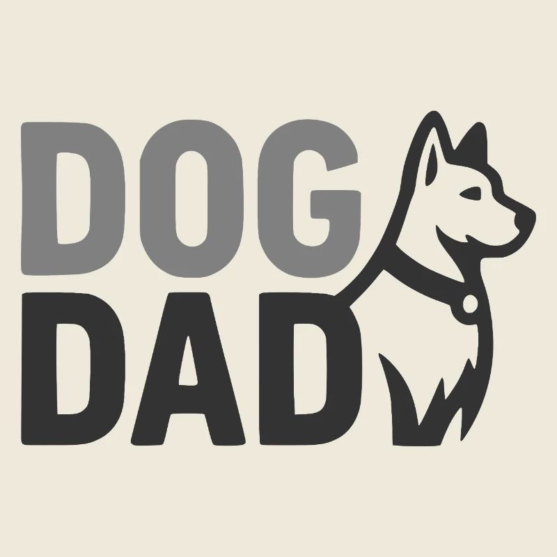 Papa de chien graphique Papa de chien avec silhouette de chien