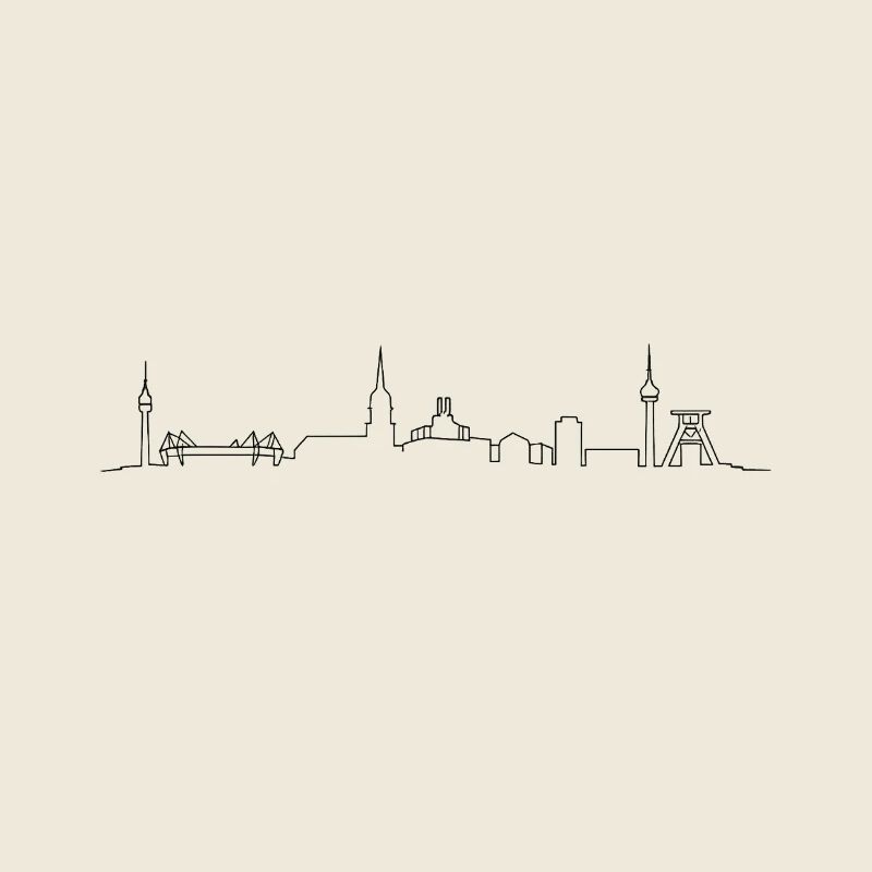 Stadt-Silhouette / Skyline Dortmund
