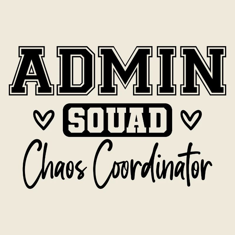 Admin Squad: Colored Retro Office Team Gift