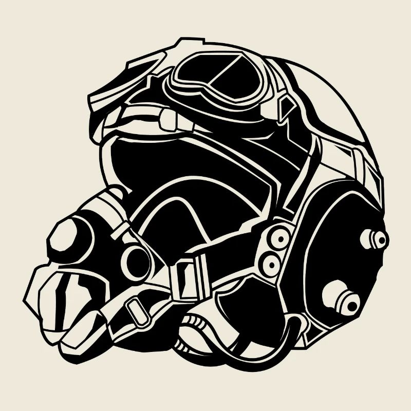 Pilotenhelm / Pilot Helmet 01_schwarz
