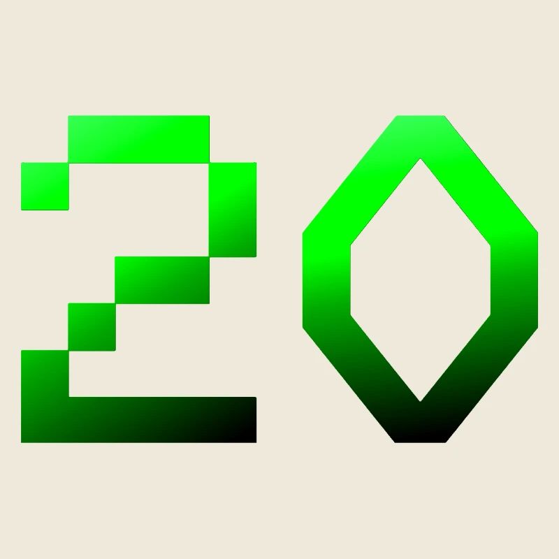 jubiläumsfeier, 20 Pixelig