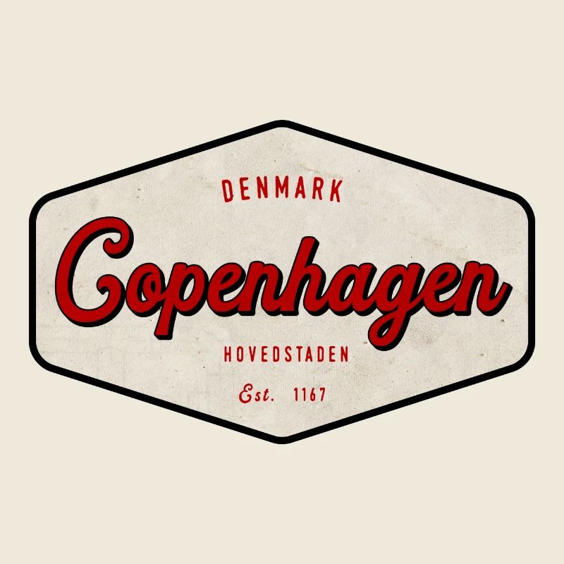 Copenhagen Denmark Est. 1167 Vintage Graphic