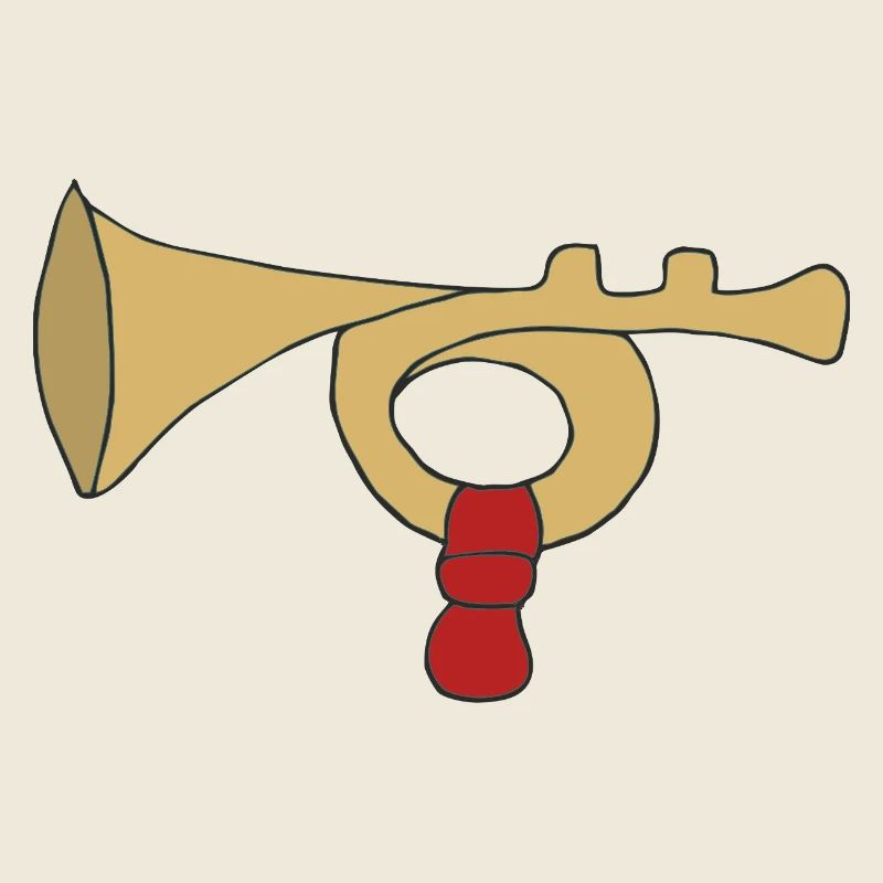 Vintage Trombone with Red Handle