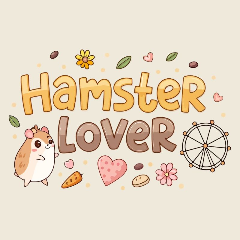 Hamster Lovers with Floral Patterns