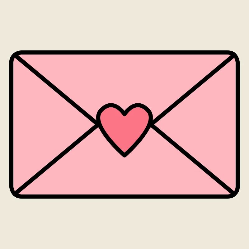 Lettre d’amour avec cœur