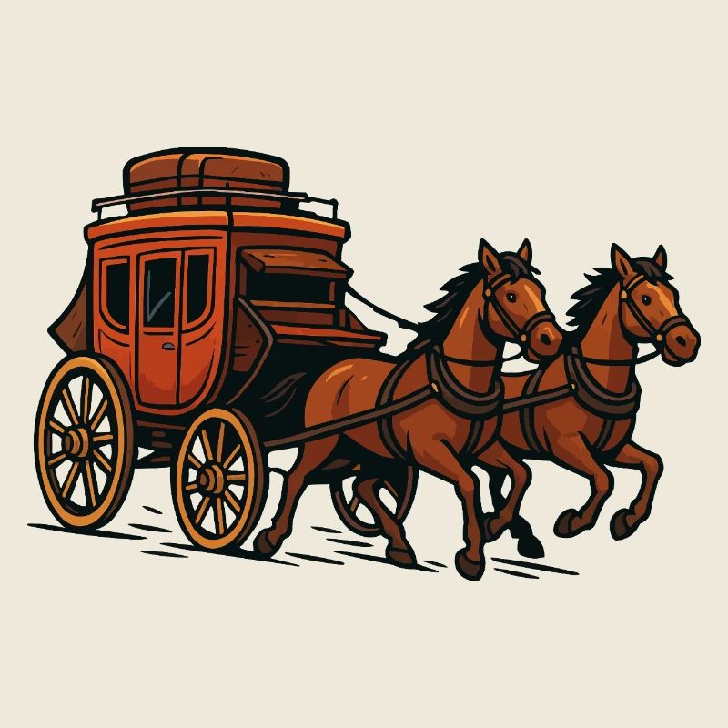 Scène de calèche