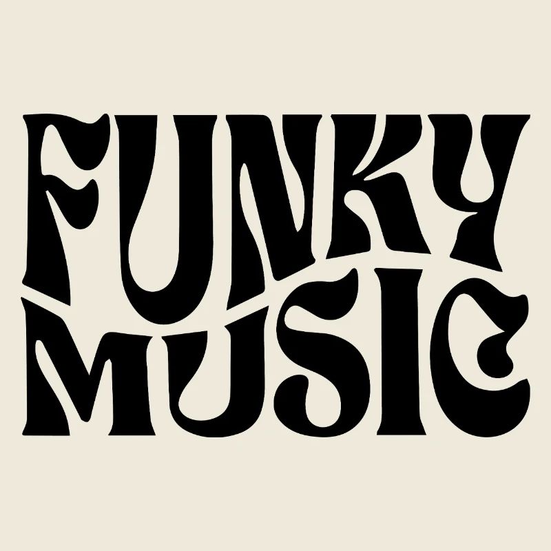 Funky music typographic design