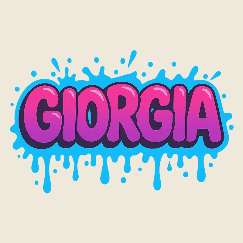 Graffiti Georgia Name Gift Ideal Printable