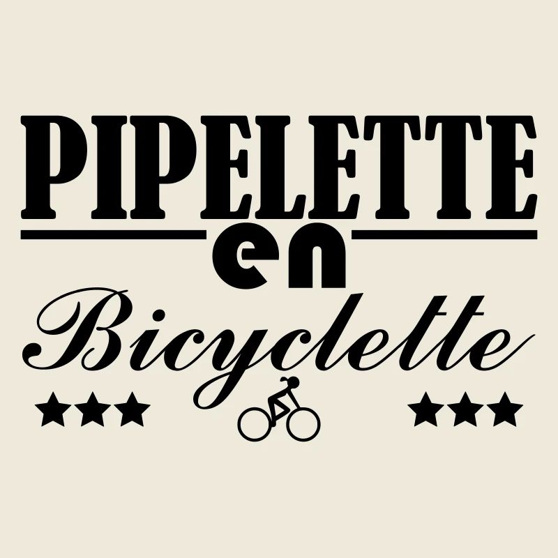 Pipelette on a bicycle