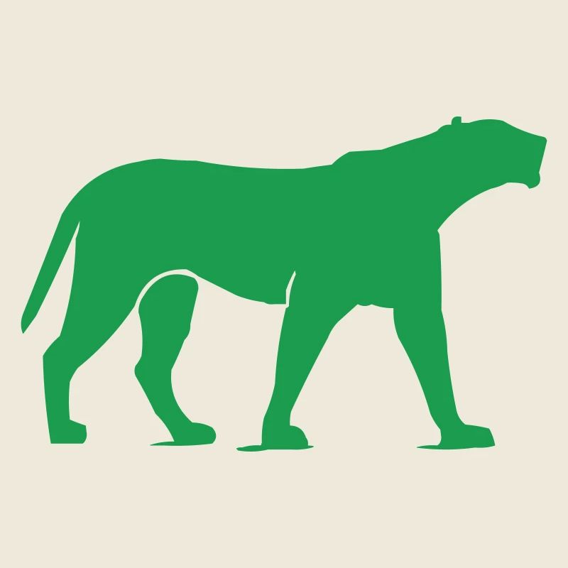 Green Panther Silhouette