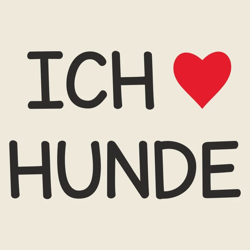 Ich ❤️ Hunde – Süßes Hundeliebe Textdesign