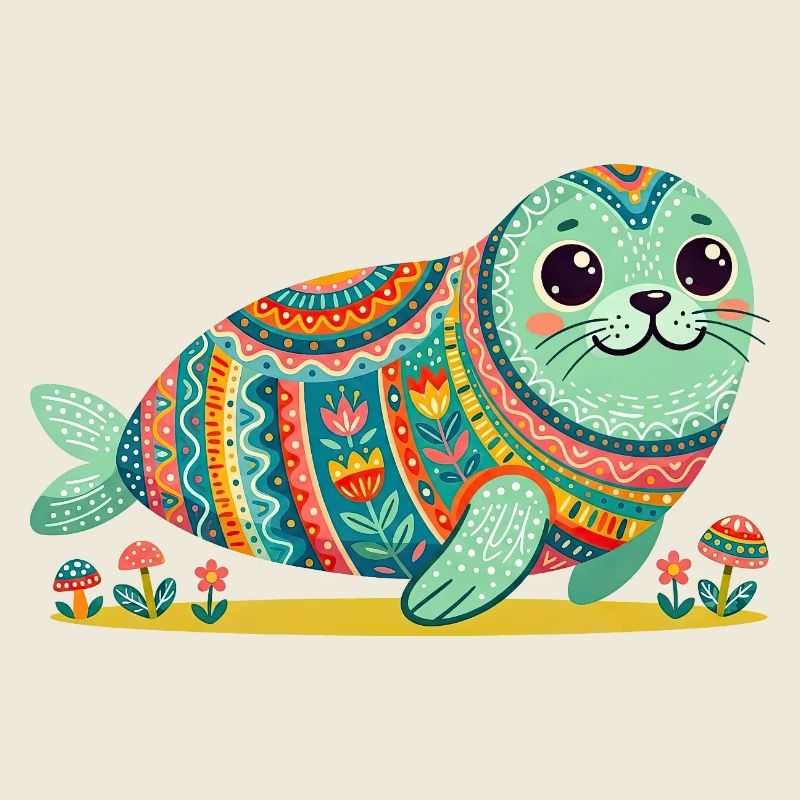 Mandala du Phoque mignon