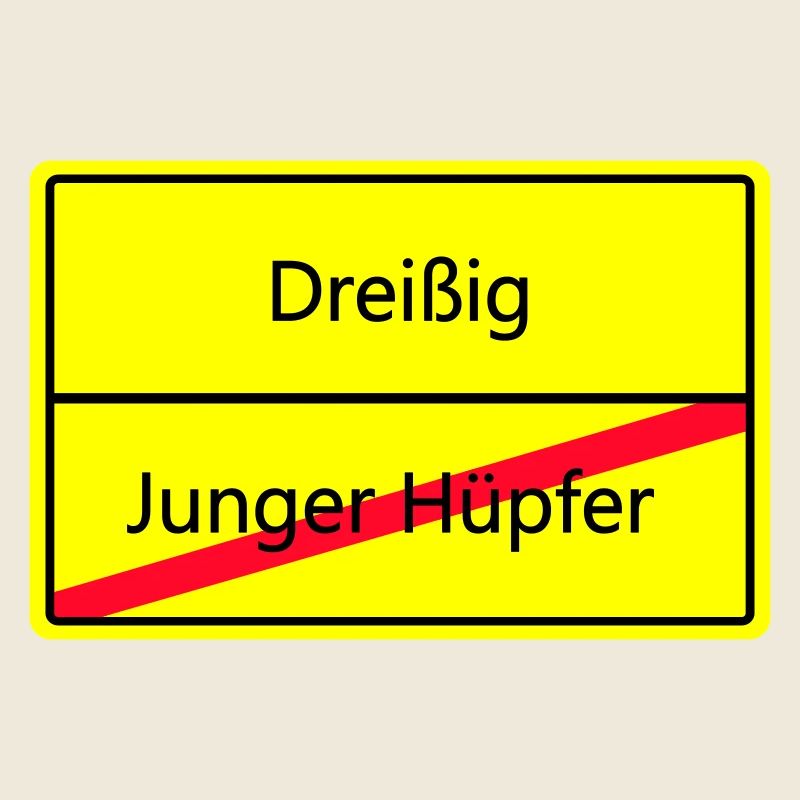 Warnschild Humor: Junger Hüpfler