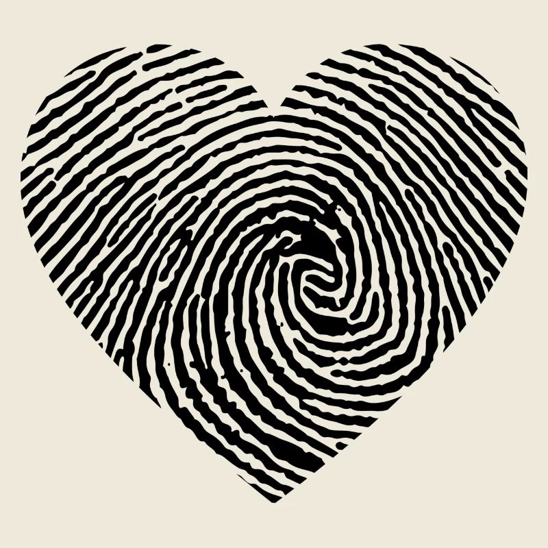 Coeur à partir d'une empreinte digitale