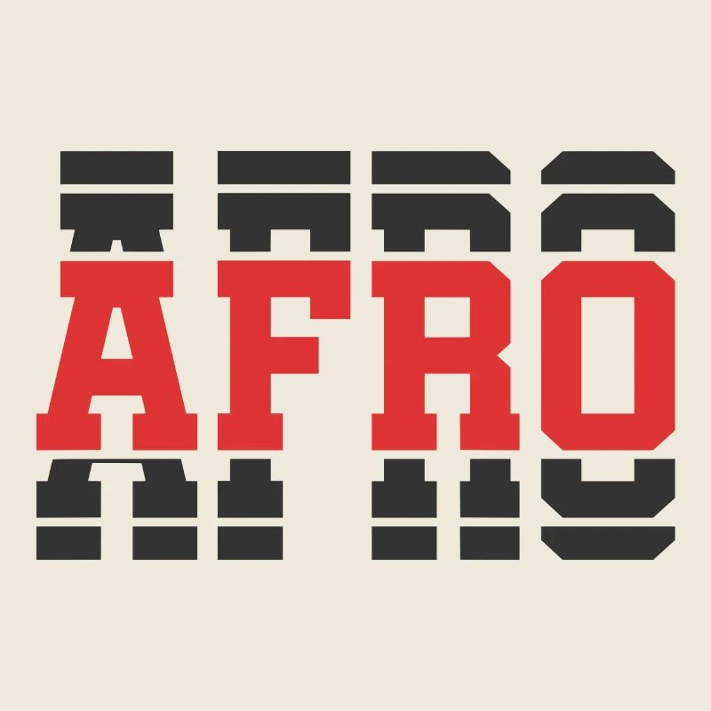 T-Shirt Afro T-Shirt Geschenkidee gestapelter Text