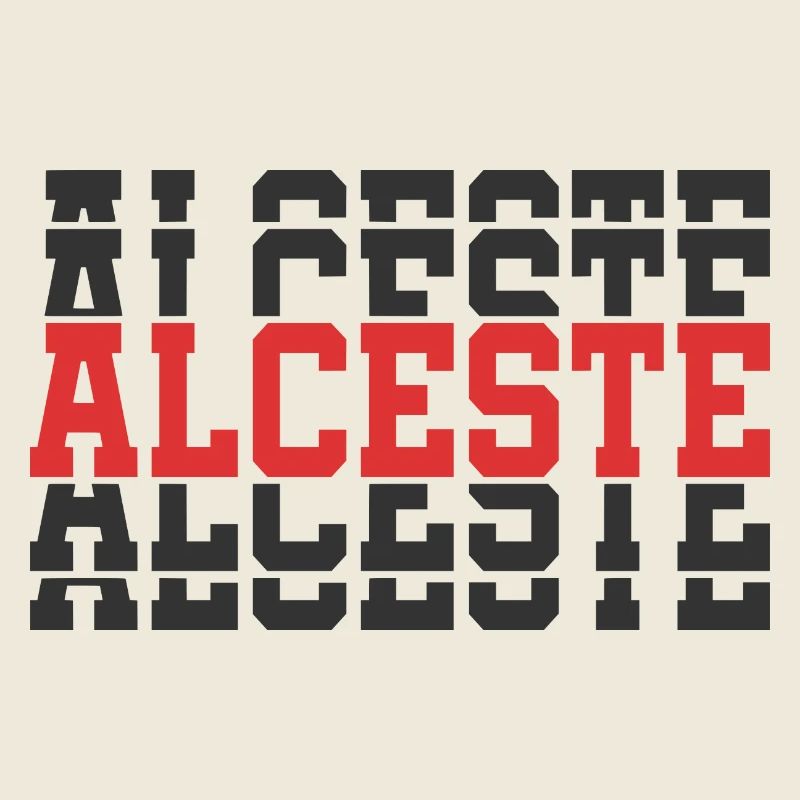 Alceste t-shirt idée cadeau texte empilé