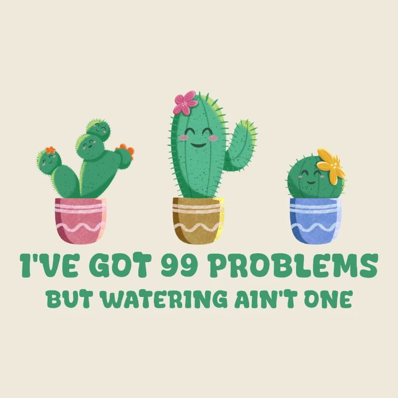 Cute cactus without problems