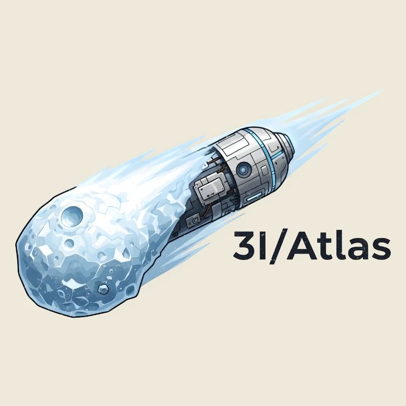 Comet flight through space