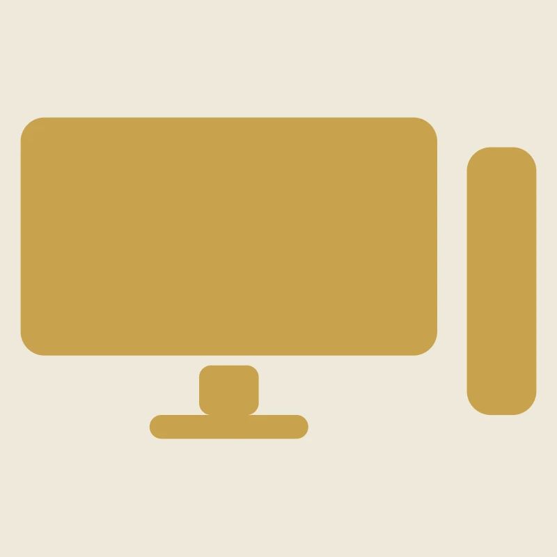 Minimal PC Setup Icon – Gamer Design