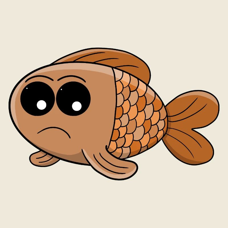 Grumpy Goldfish Cartoon