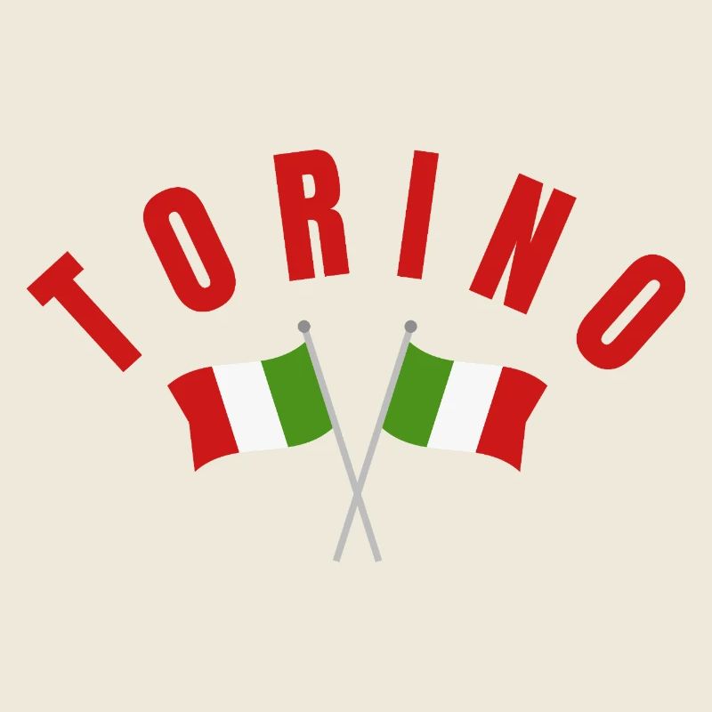 Torino Crest with Italian Flags