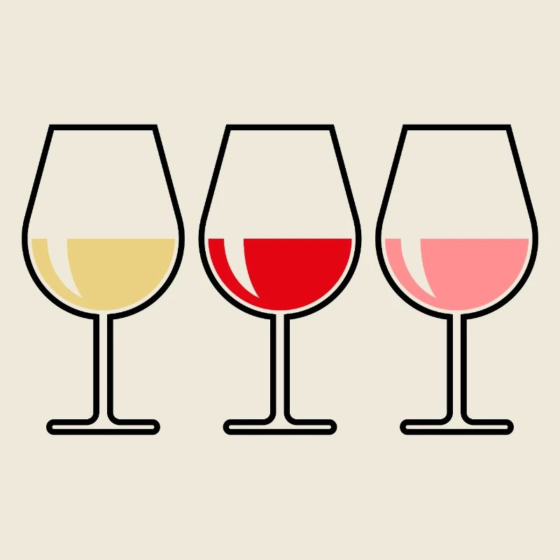 Weißwein Rotwein Roséwein (Wein / Bauchig / Zu)