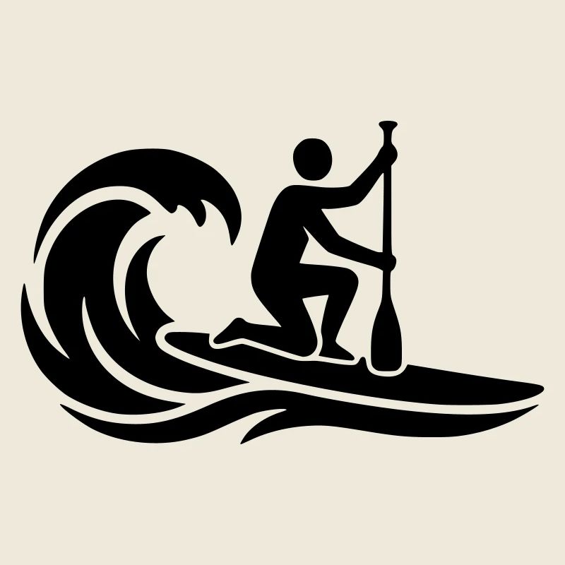 Surf de vagues debout debout en pagayant