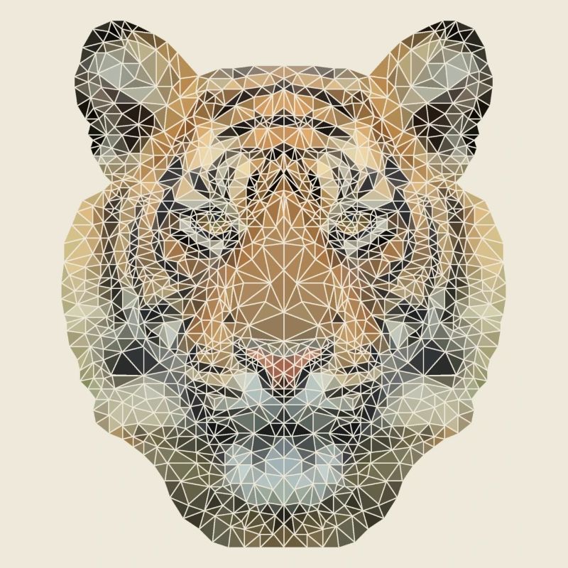 Polygon Tiger Transparent