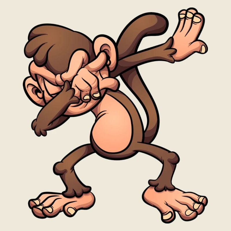 Affe Finger Finger Dummer Cartoon-Stil