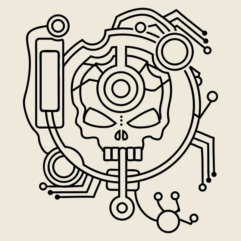 Cyber Skull Skull as a circuit