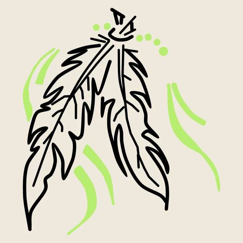 Feathers tied together