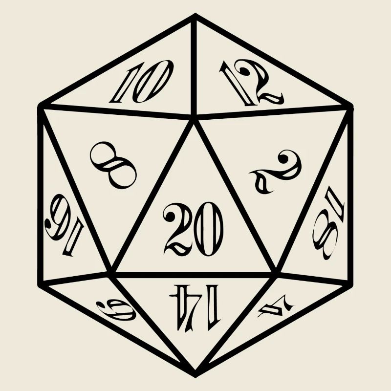 D20 Bad Sample RPG Dice Saying