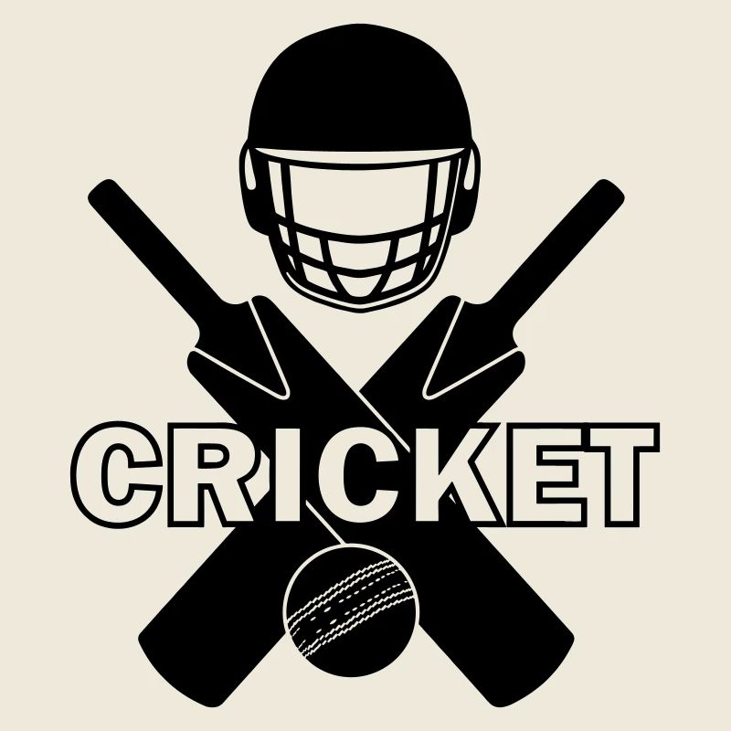Image d’ombre du logo de cricket avec texte
