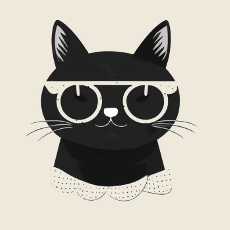 cool cat face with sunglasses