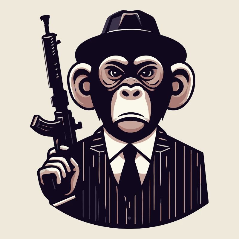 Pinstripe Gangster Monkey