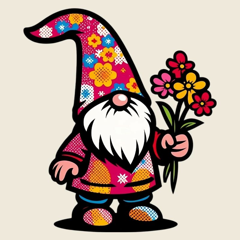 Gnome à fleurs