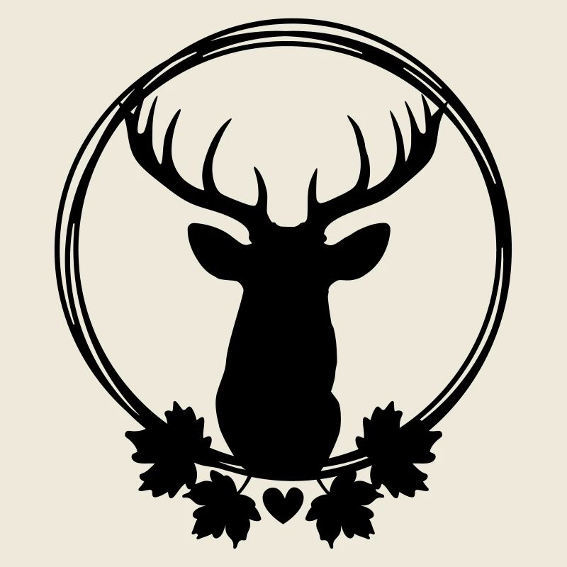 Kranz mit Hirsch