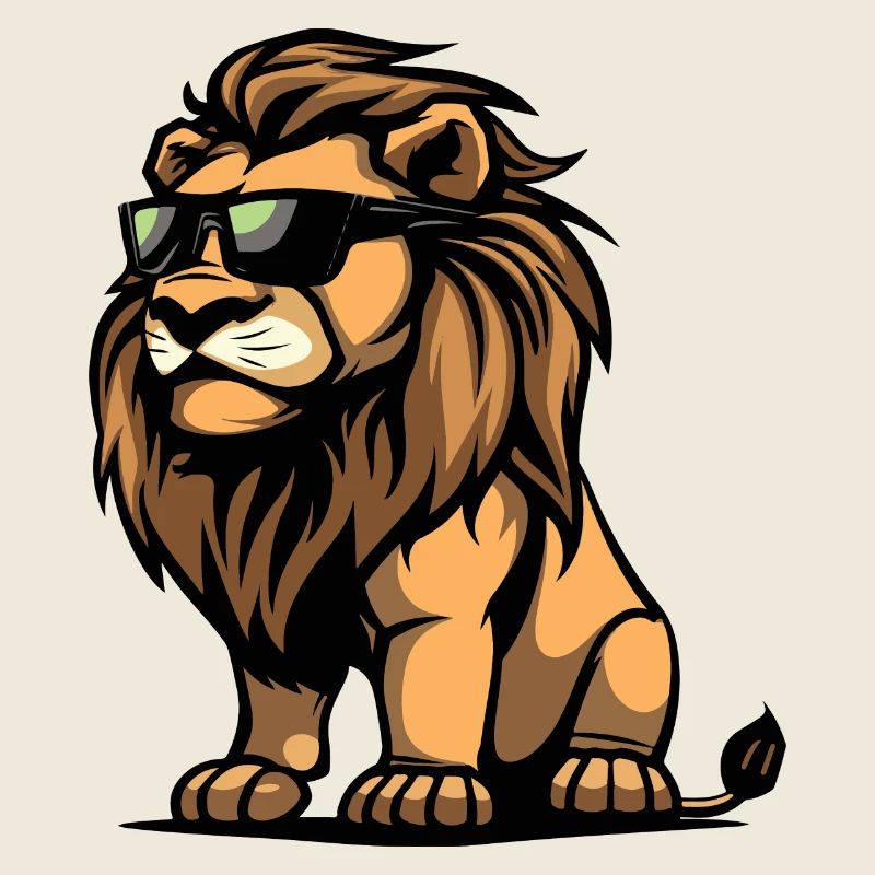 Lion Bande Dessinée Cool
